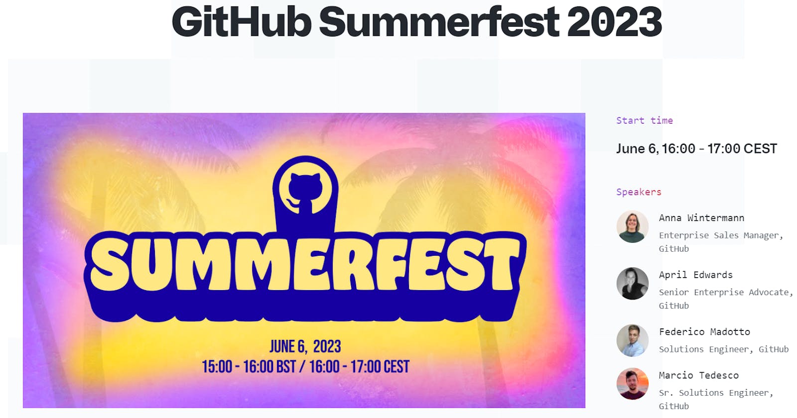 Get Ready for GitHub Summerfest 2023: A Virtual Celebration of Open Source 🎉
