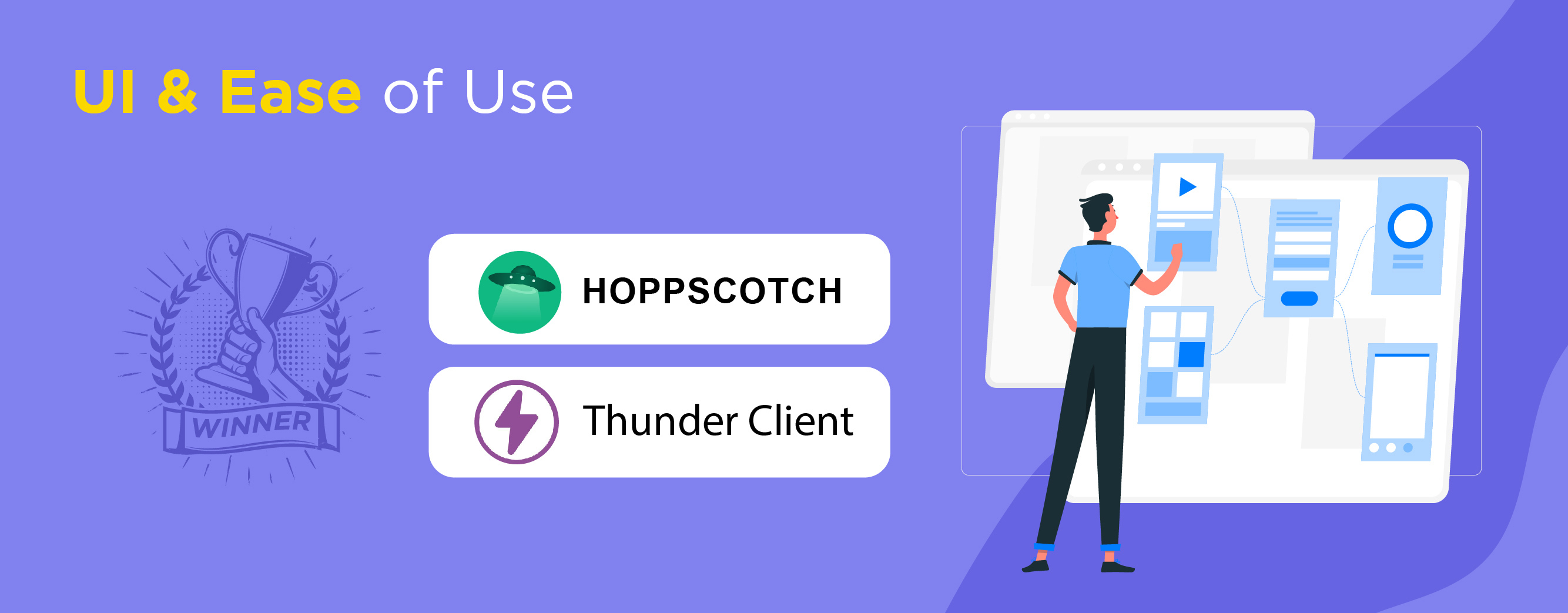 Hoppscotch & THunderClient are winner here