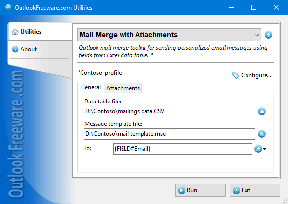 Mass email campaigns with individual content & attachments from Outlook