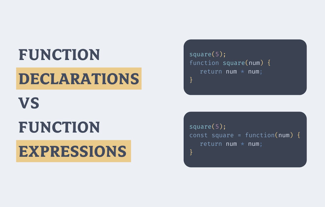 Difference Between Function Declaration and Function Expression
