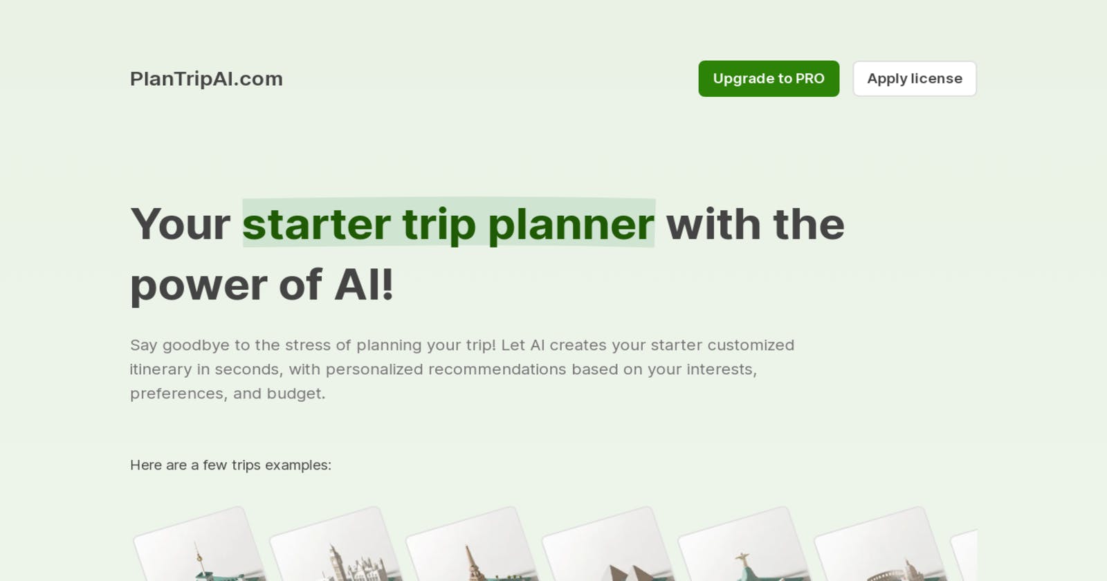 Plan Trip AI - The ultimate trip planner empowered by AI!