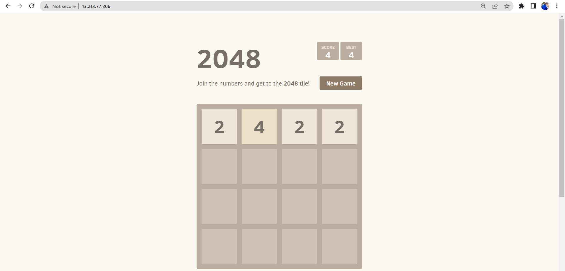 Create 2048-Game using Docker and Deploy to Amazon elastic beanstalk.