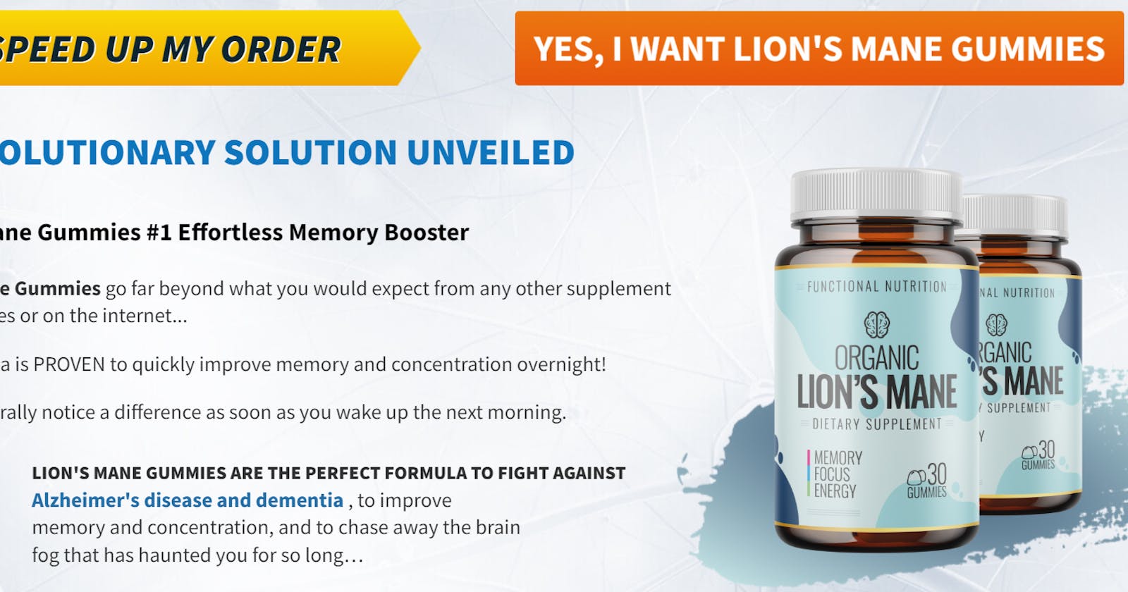 Functional Nutrition Organic Lion's Mane Ca - Brain Boosting Supplement?