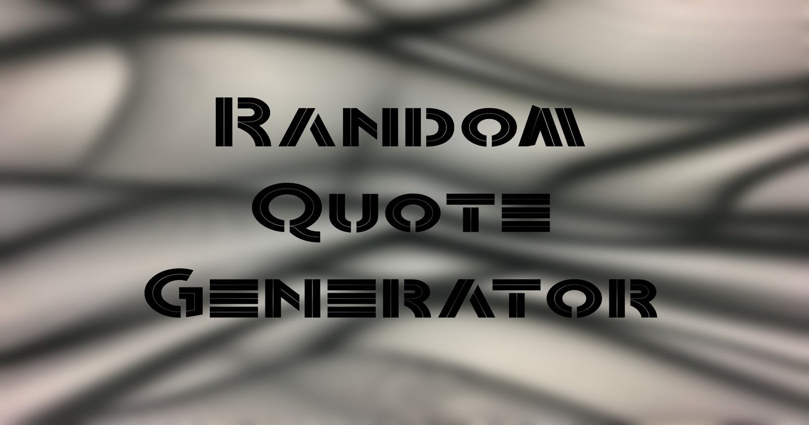 Building a Random Quote Generator in React