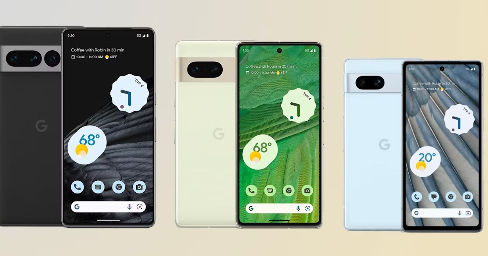 Google Pixel 7a, Pixel 7, and Pixel 7 Pro Price And Specifications