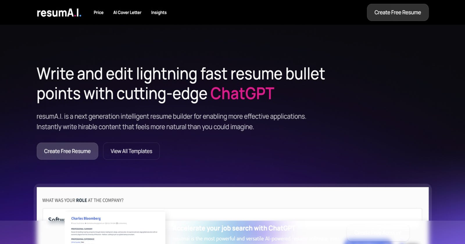Introducing resumA.I.: Elevate Your Resume with Lightning-Fast Bullet Points