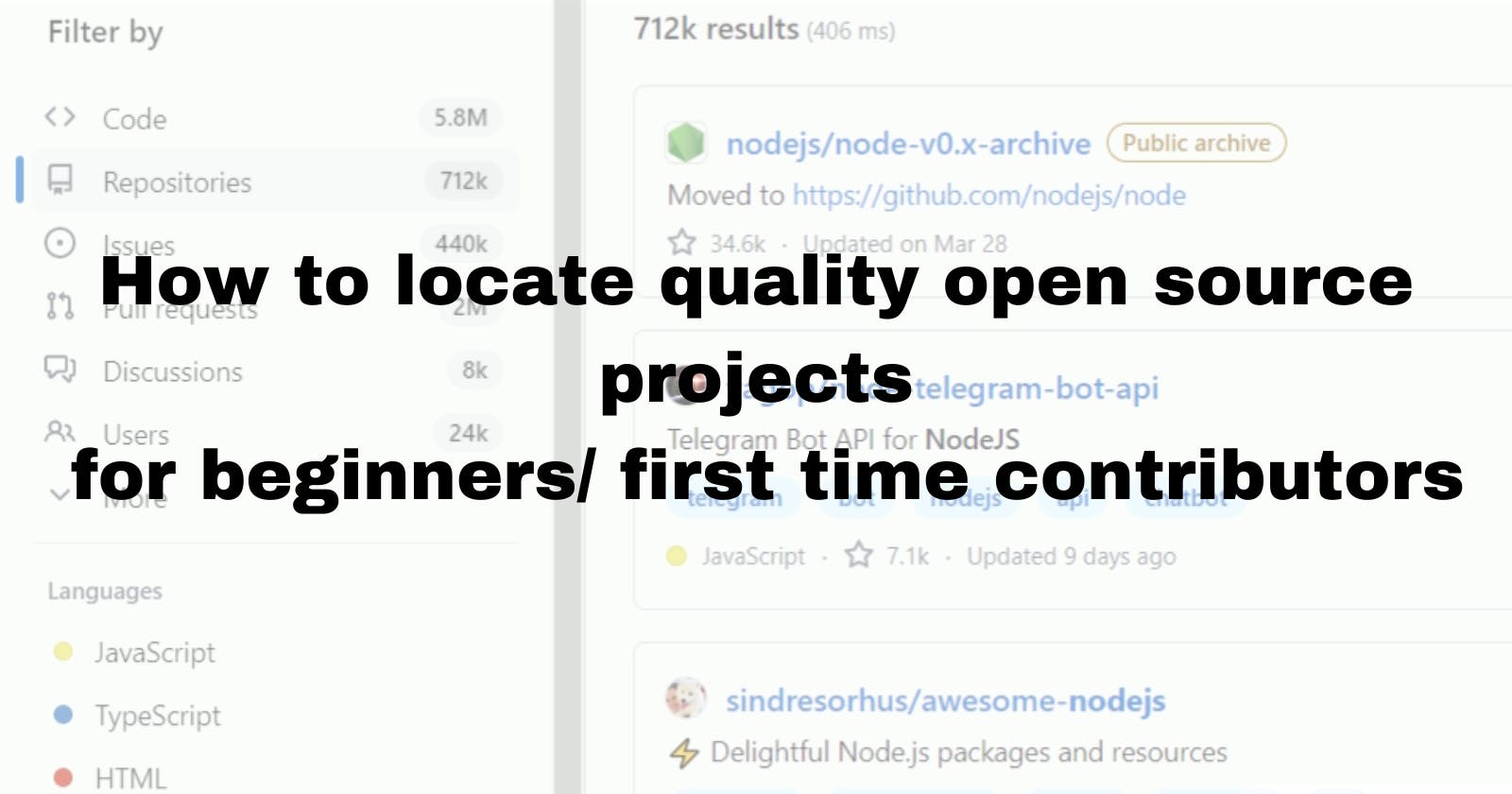How to locate quality open source projects for First - time contributor