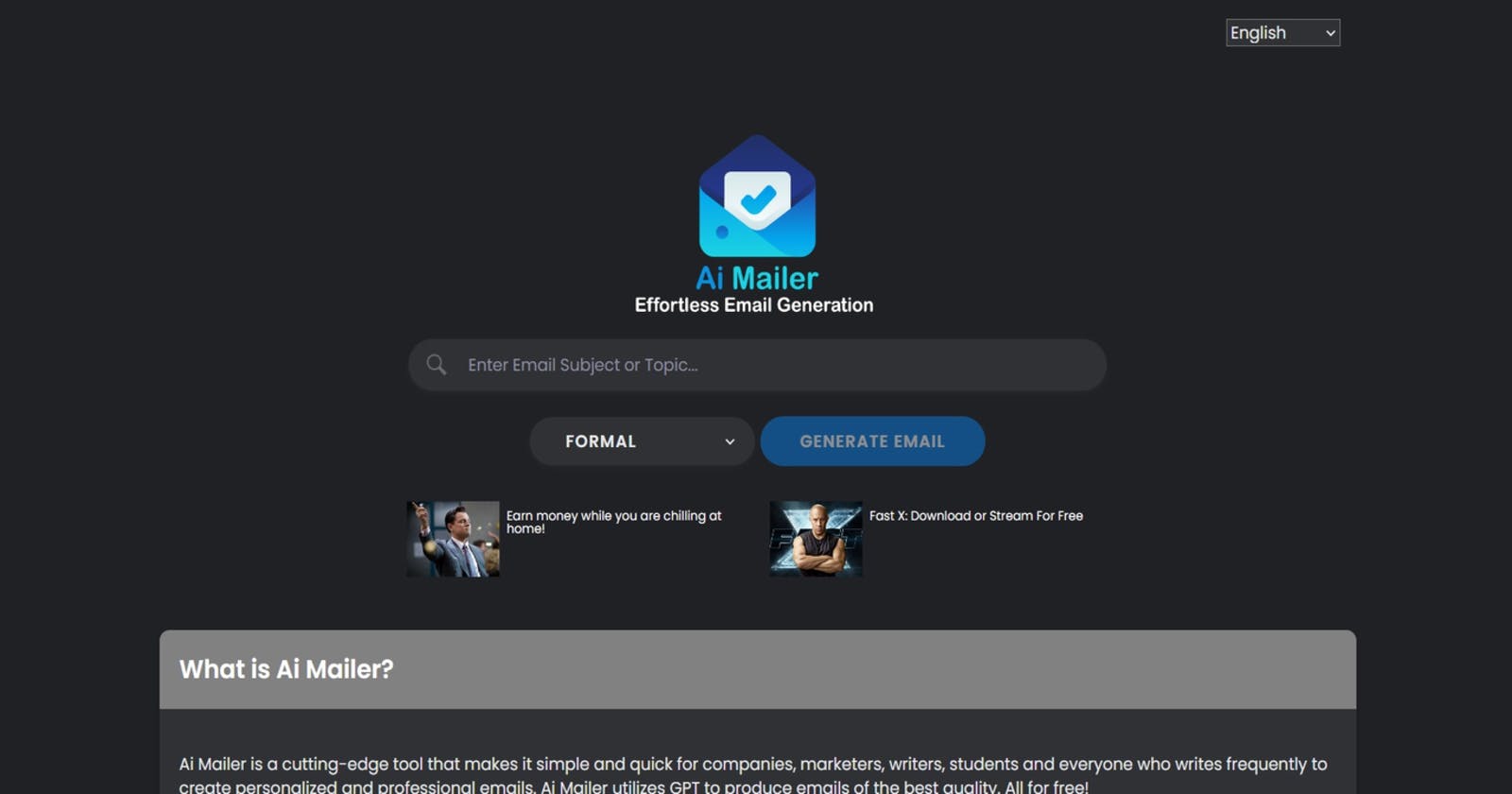 AI Mailer - Effortless Email Generation
