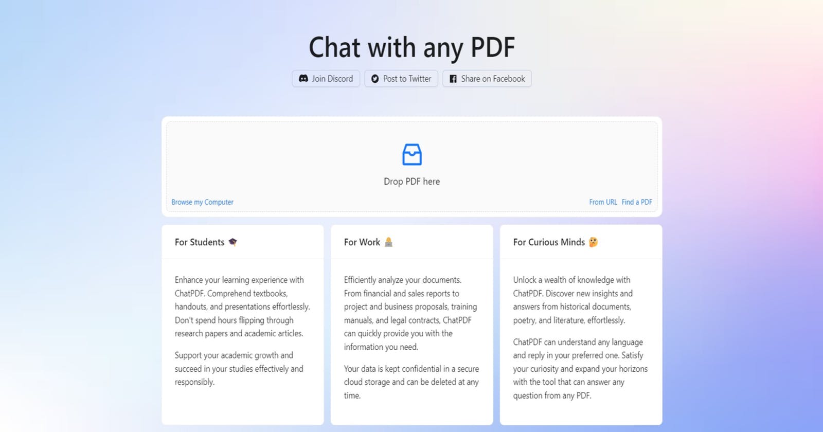 ChatPDF: Conversations that Bring PDFs to Life