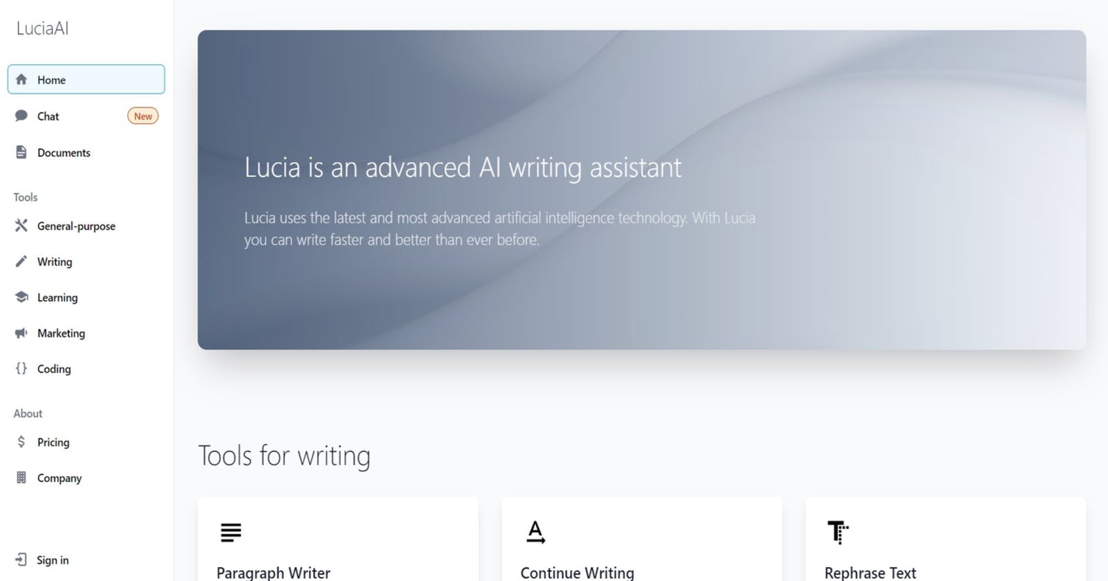 LuciaAI: Elevate Your Writing with Advanced AI Technology