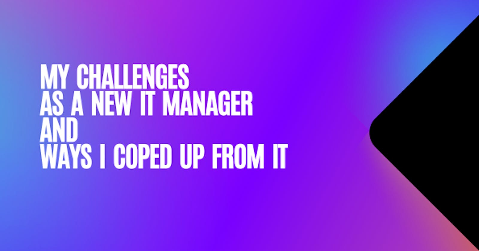 My Challenges As A New IT Manager And Ways I Coped Up From It