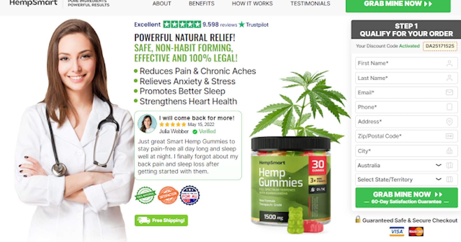 Smart Hemp Gummies South Africa Reviews: 100% Natural, Relief Anxiety & Stress, Joint Pain, Pure, Benefits, Ingredients, Price & Where To Buy?