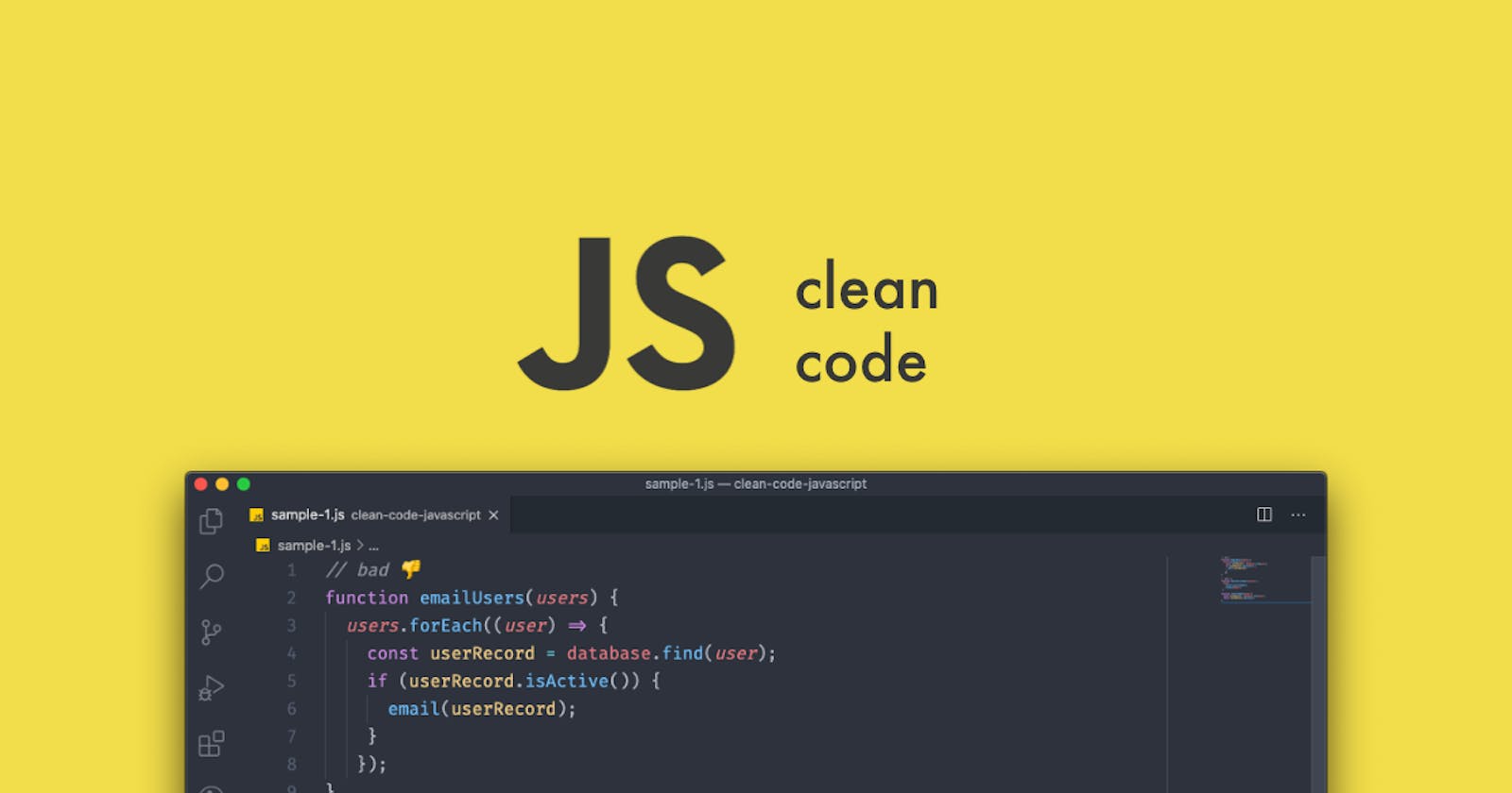 JavaScript clean code examples