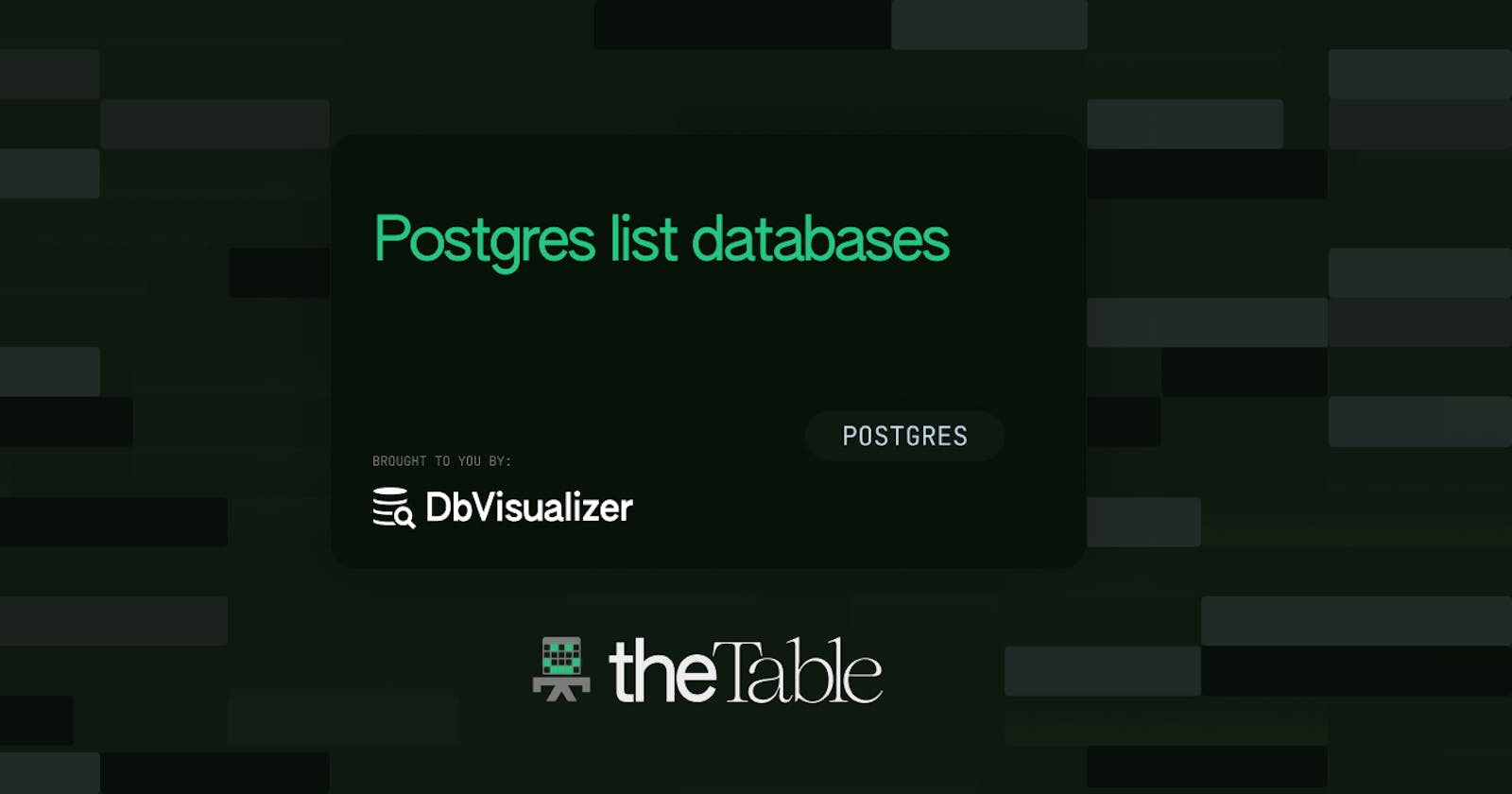 How To List Databases in PostgreSQL