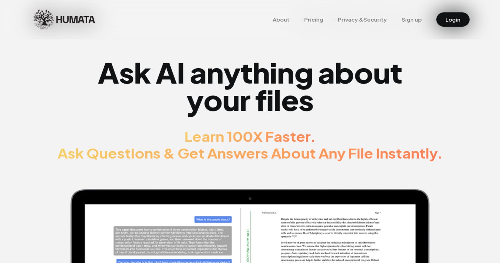 Humata: Your Intelligent File Assistant for Instant Answers and Efficient Management