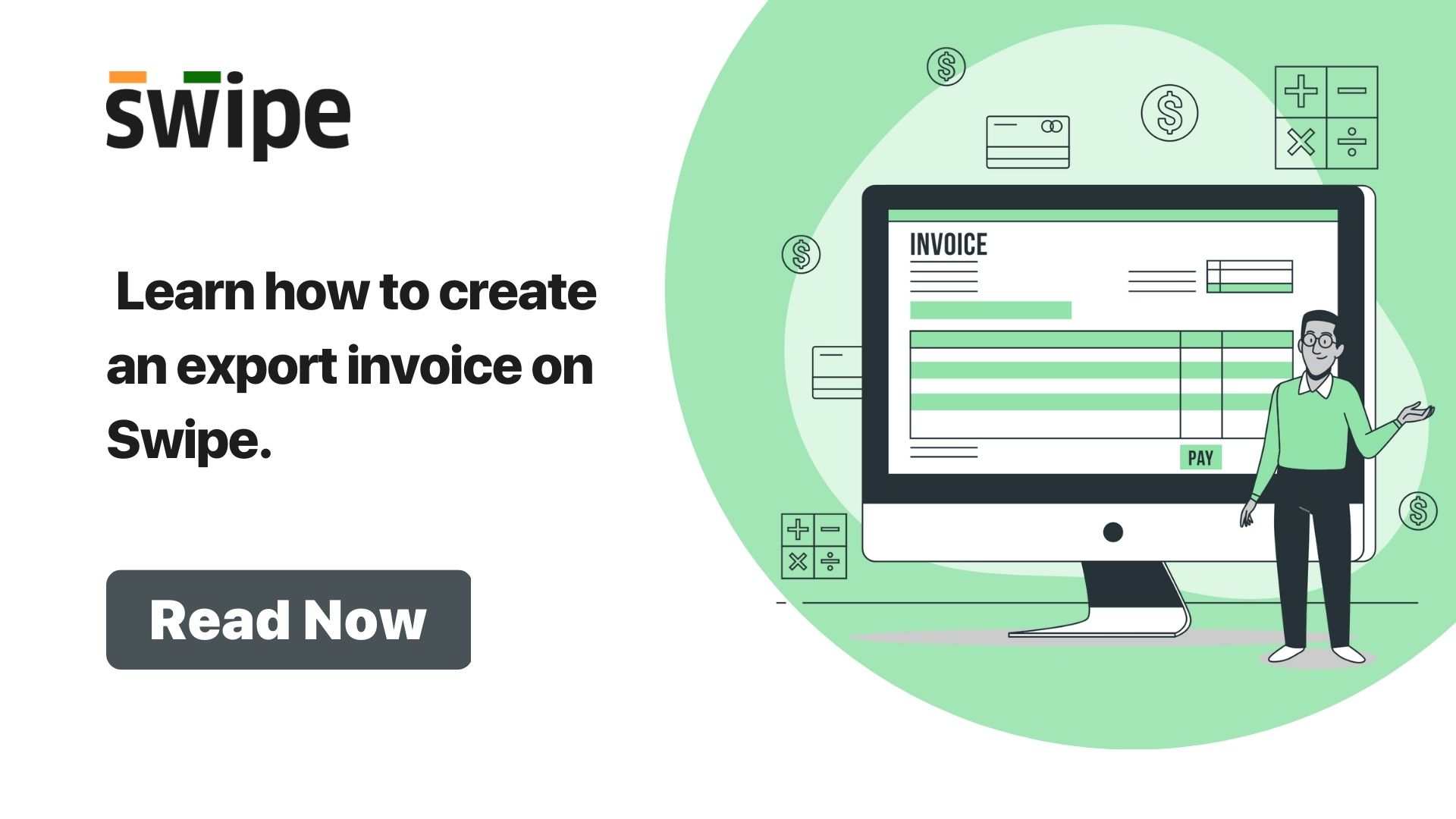 Learn how to create an export invoice on Swipe.