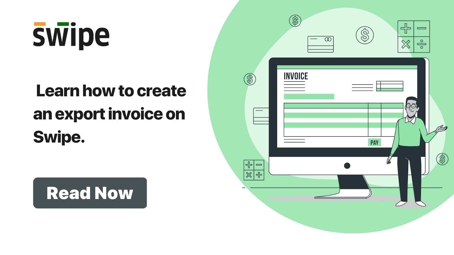 Learn how to create an export invoice on Swipe.