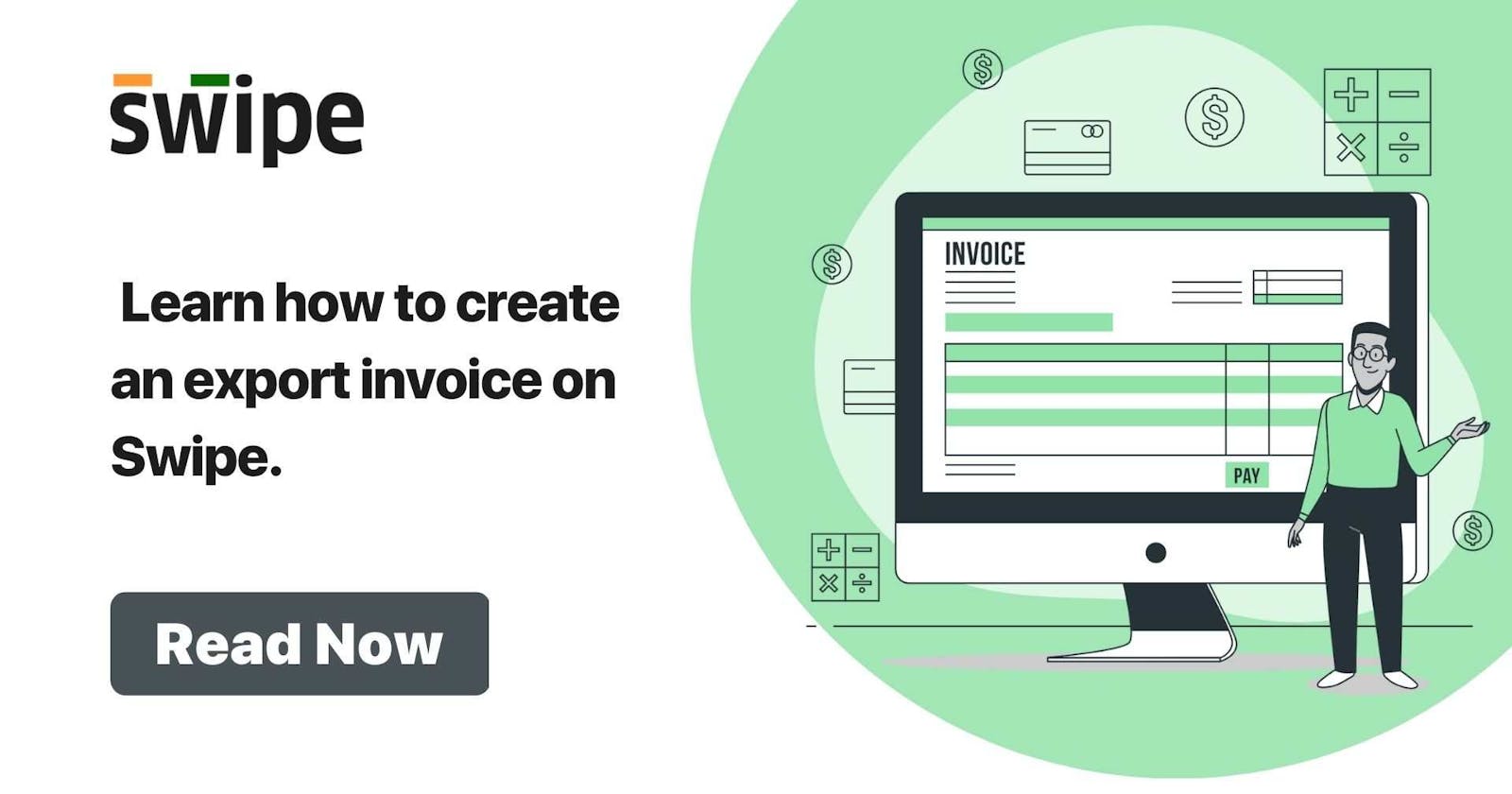 Learn how to create an export invoice on Swipe.