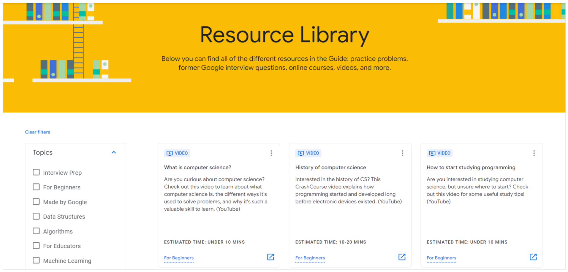 Resource Library by Google