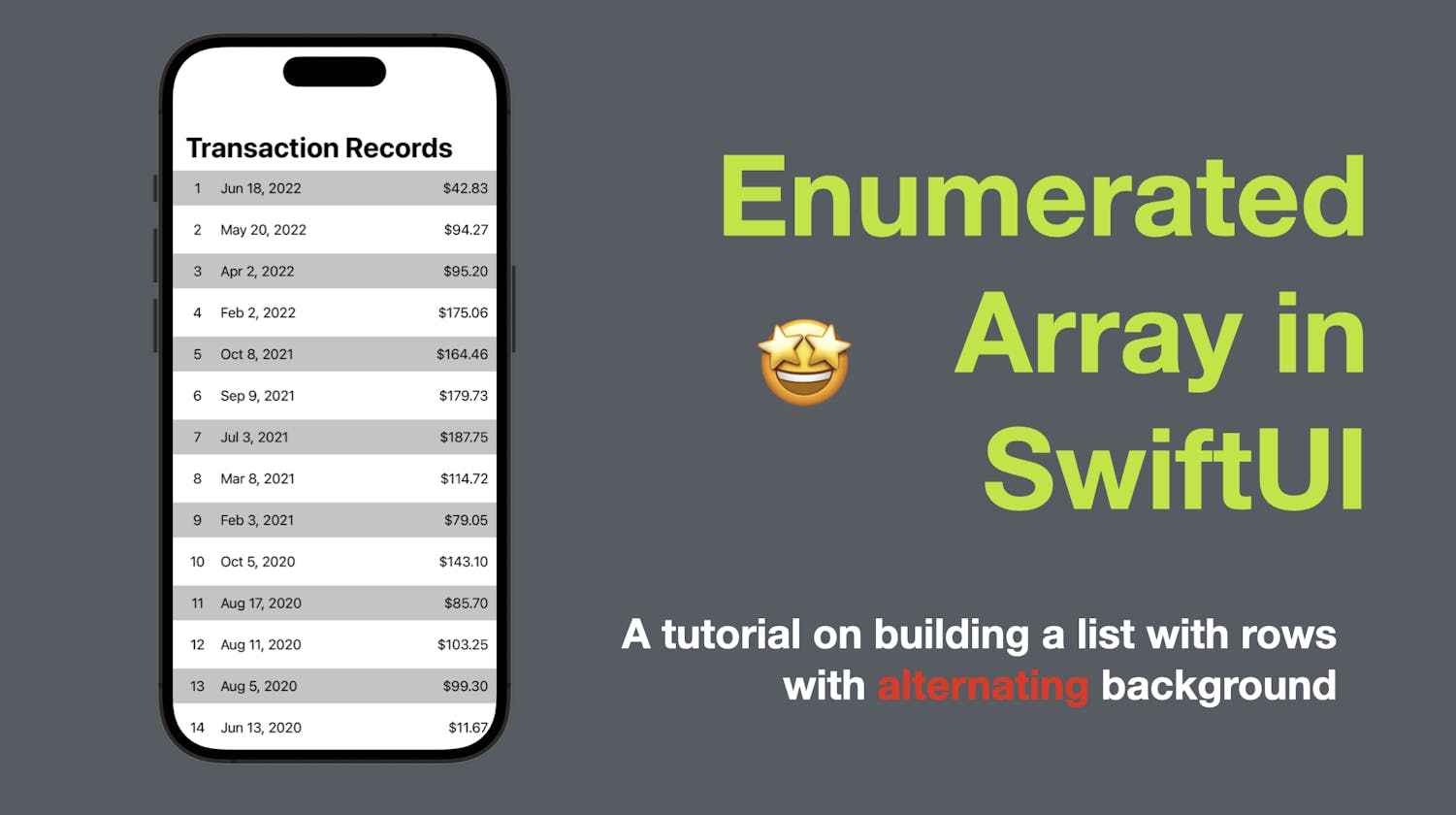 Enumerated Array in SwiftUI