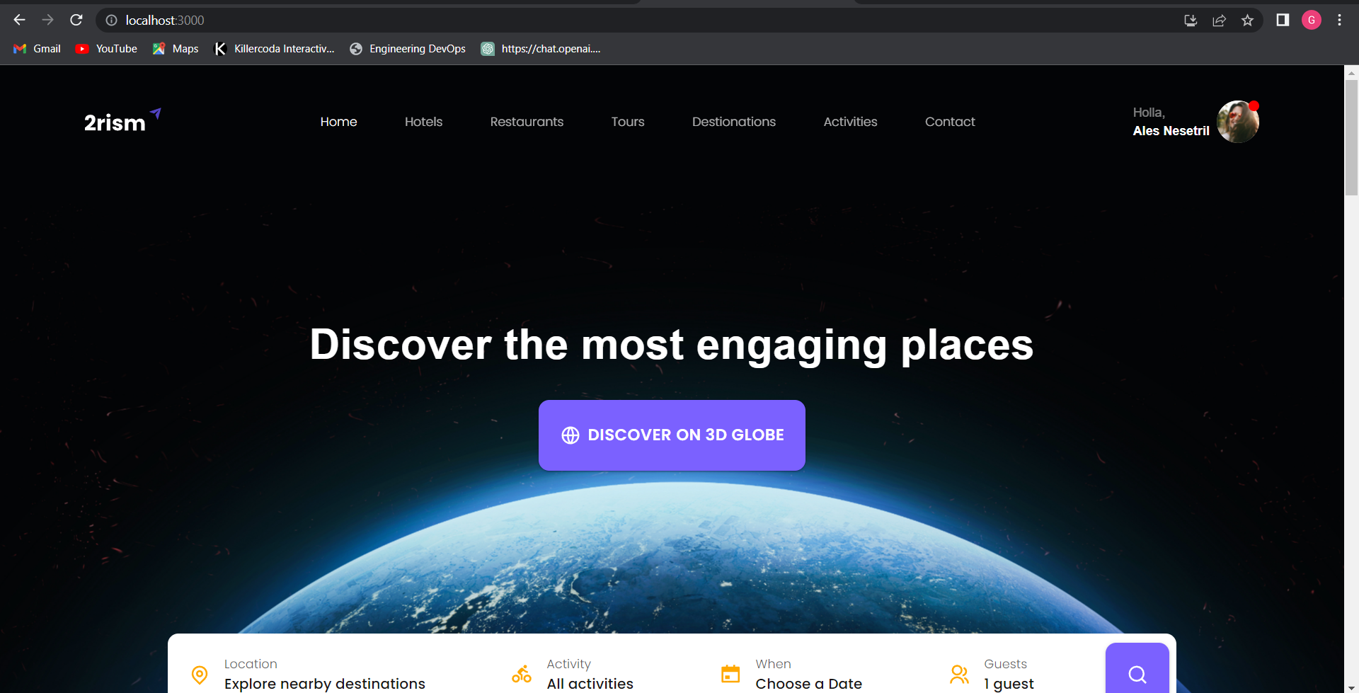 Dockerize Travel-Website !