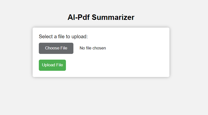 Ai-pdf-summarizer web app image