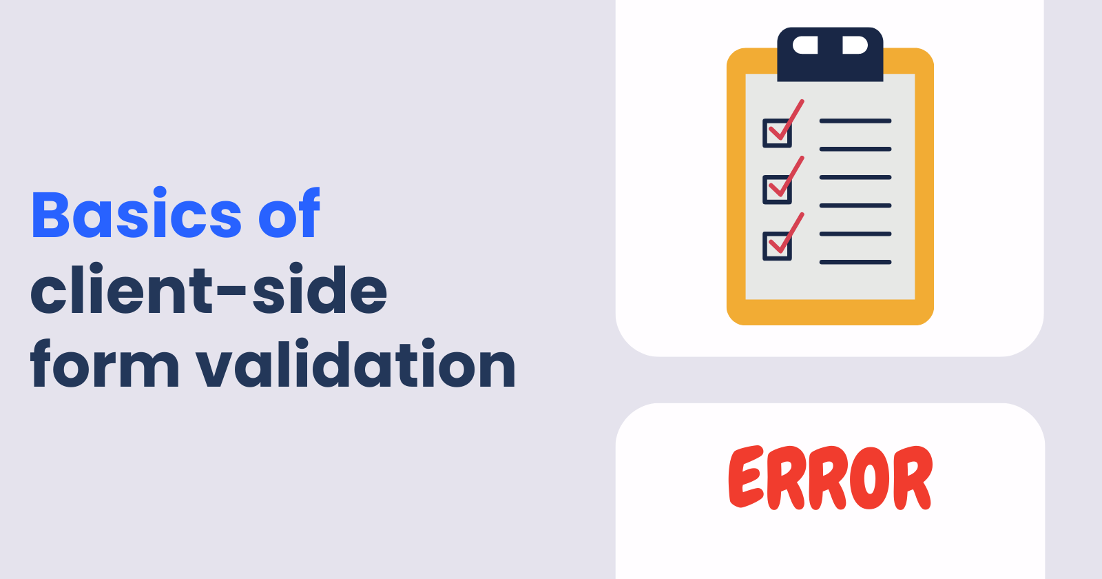 Basics Of Client-Side Form Validation