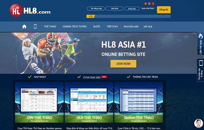 Đánh giá nhà cái HL8 - Nhà cái lô đề uy tín hàng đầu Châu Á
