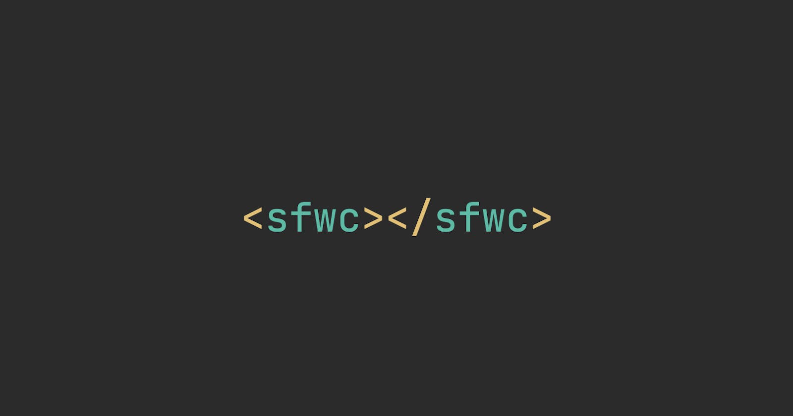 Single File Web Components...maybe