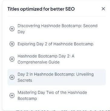 This image is from the snippet when I wrote my Hashnode Bootcamp experience blog.