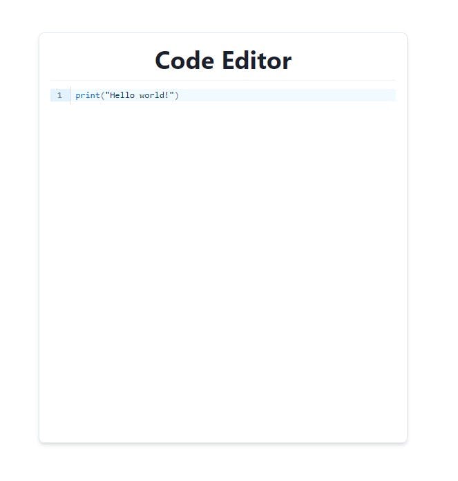 Image of basic code editor