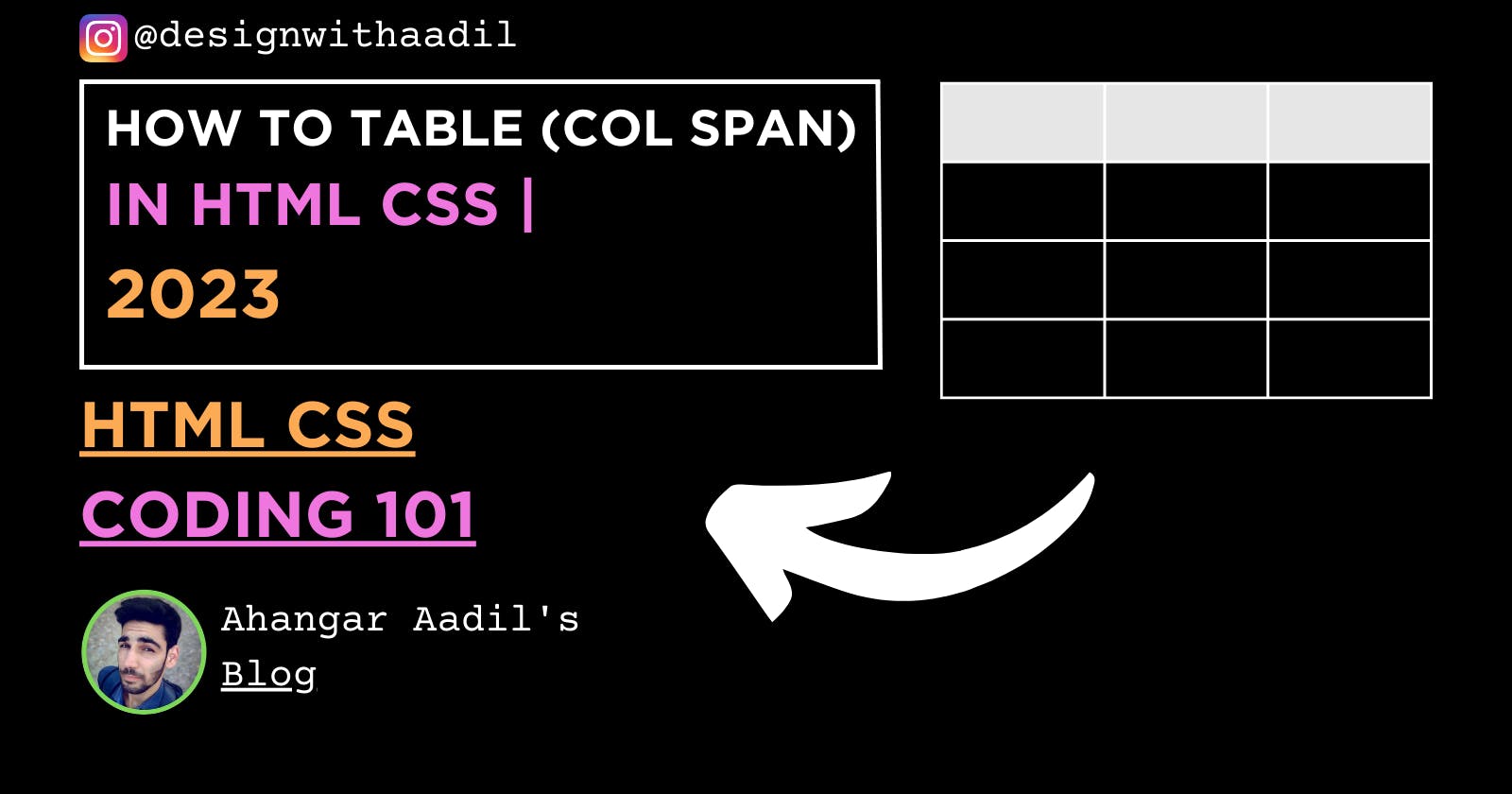 How To Table (Col Span) In HTML CSS - HTML CSS Coding 101 | 2023