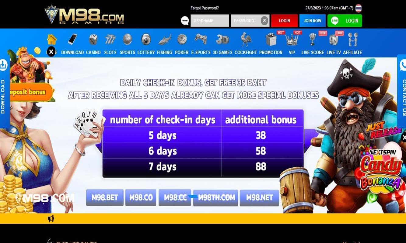 M98 - Trang chủ Nhà Cái Casino hàng đầu Việt Nam.