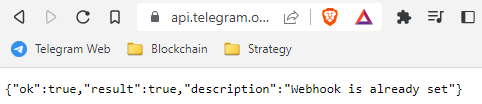 Configurando webhook en telegram