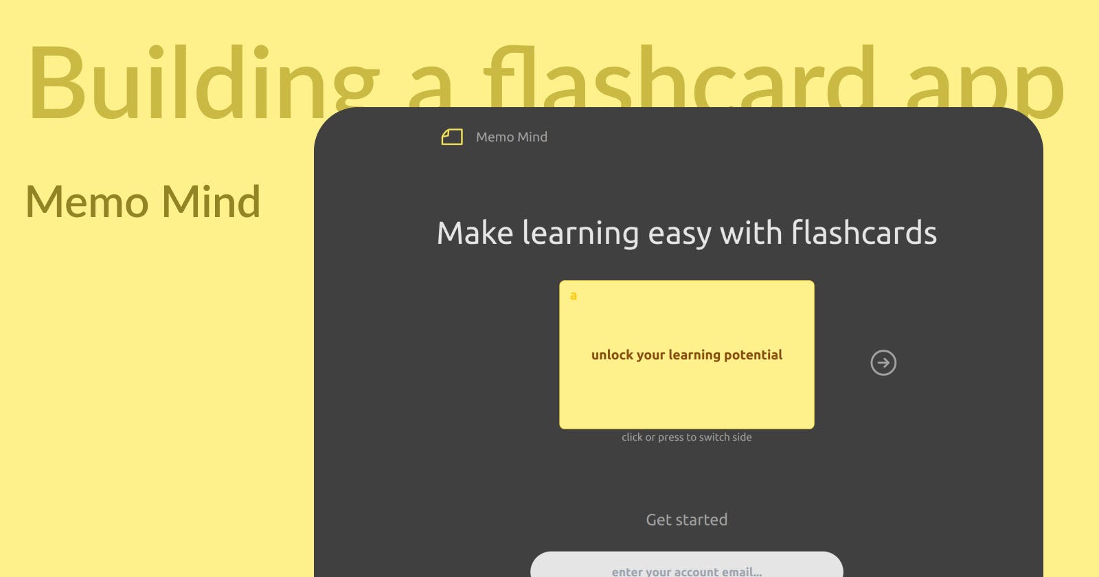 Building a flashcard app - Memo Mind