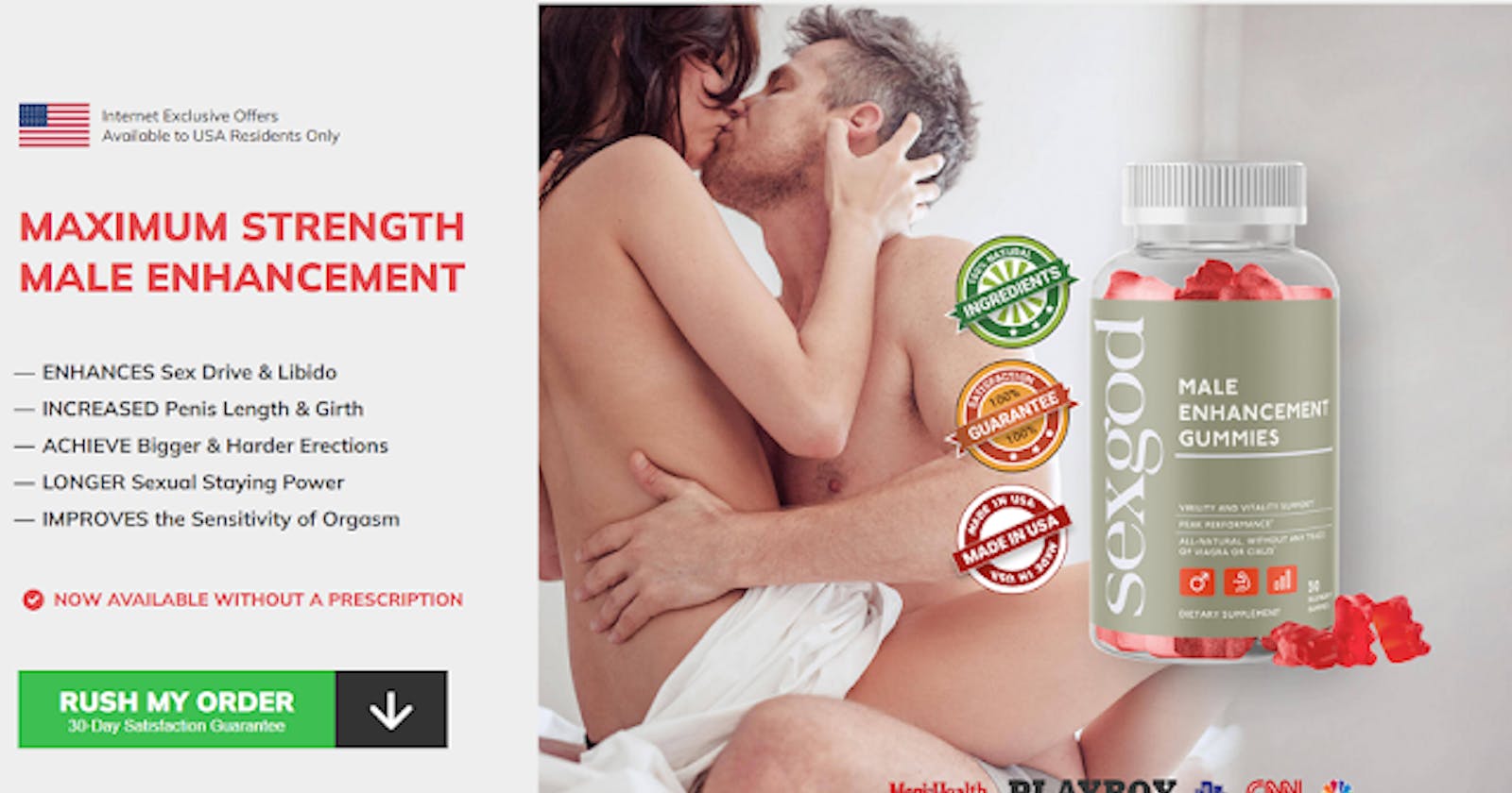 Sexgod Male Enhancement Gummies CA/USA *INGREDIENT & PRICE* How Does It Help In Increase Libido!