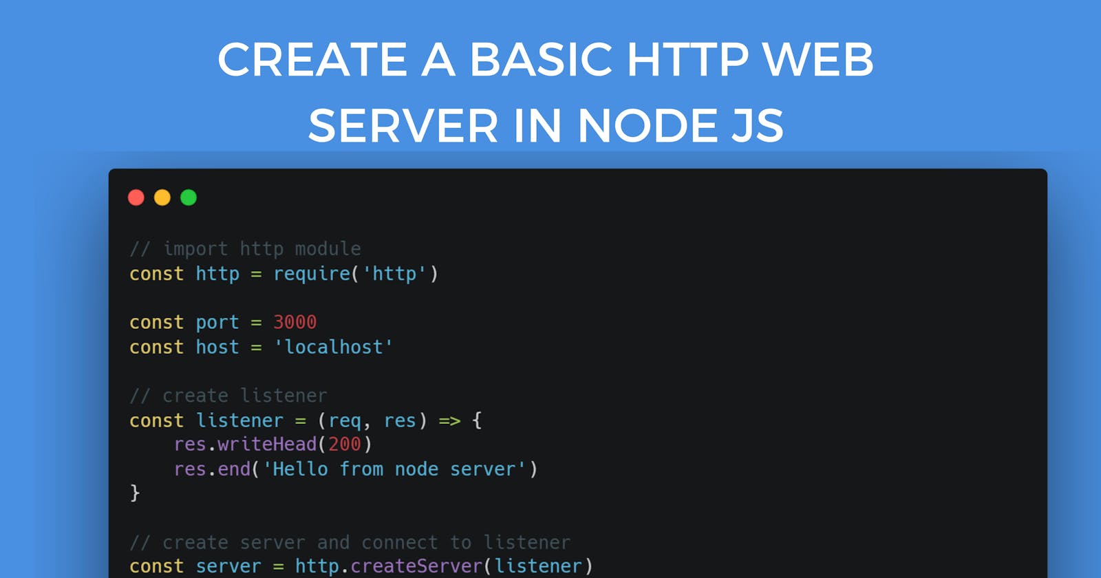 Create A Server In Node JS