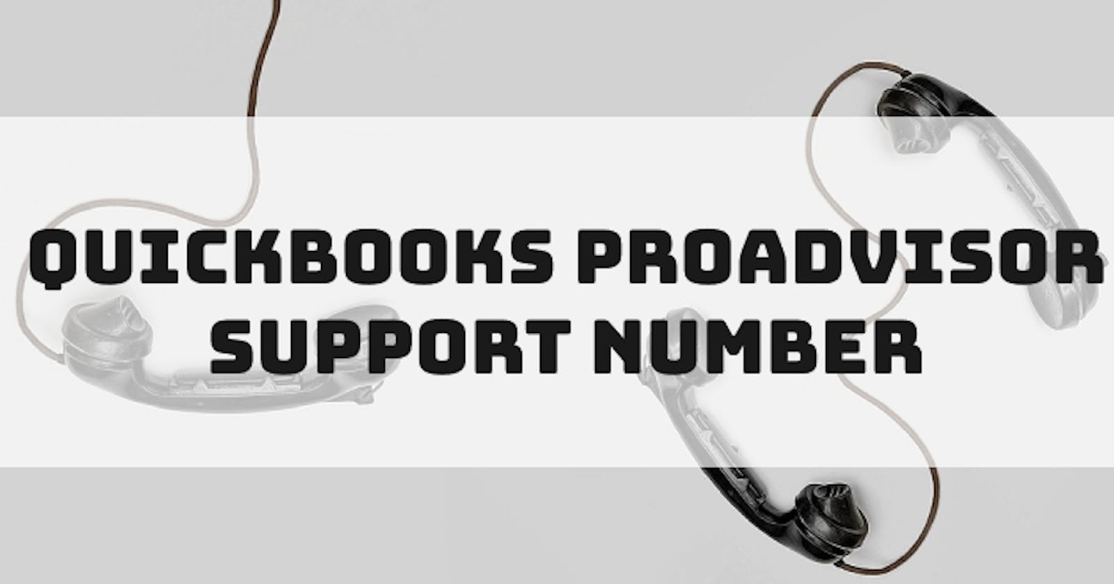 QuickBooks Proadvisor Support Number
