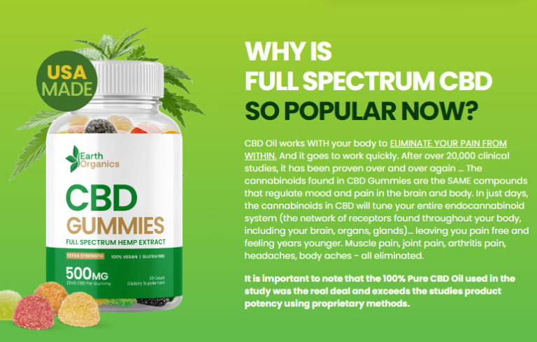 Earth Organics CBD Gummies Reviews Natural Stress Relief?