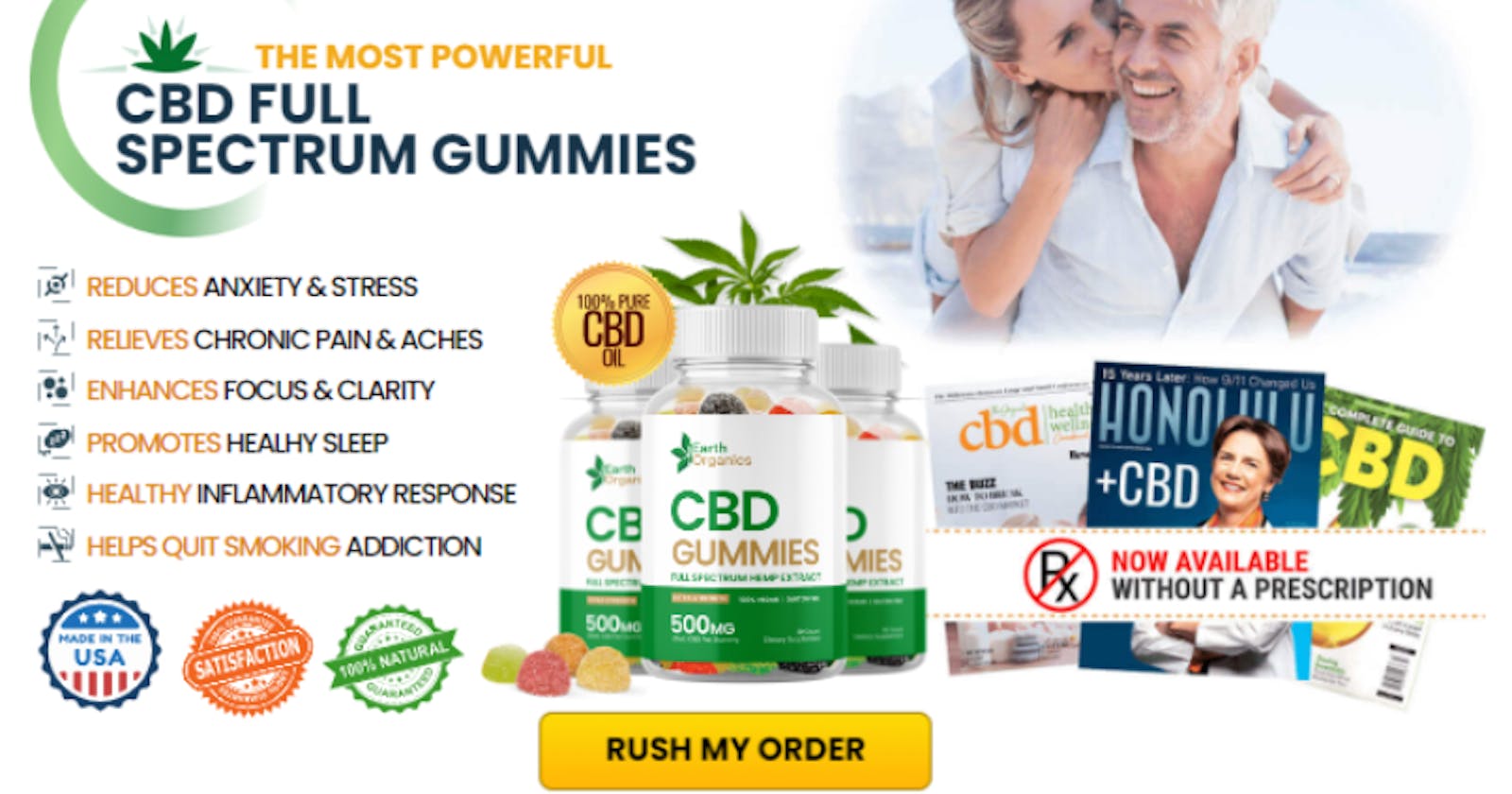 Earth Organics CBD Gummies (Review) Alleviates Anxiety & Depression! Special Offer Today