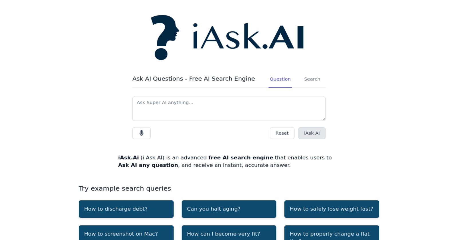 iAsk.AI: Your Free AI-Powered Search Engine for Instant, Accurate Answers