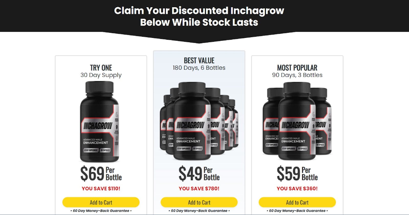 Inchagrow Male Enhancement [SCAM Exposed] ⟨Modify 2023⟩ Review the Disturbing Truth! Must Read Before Buying?