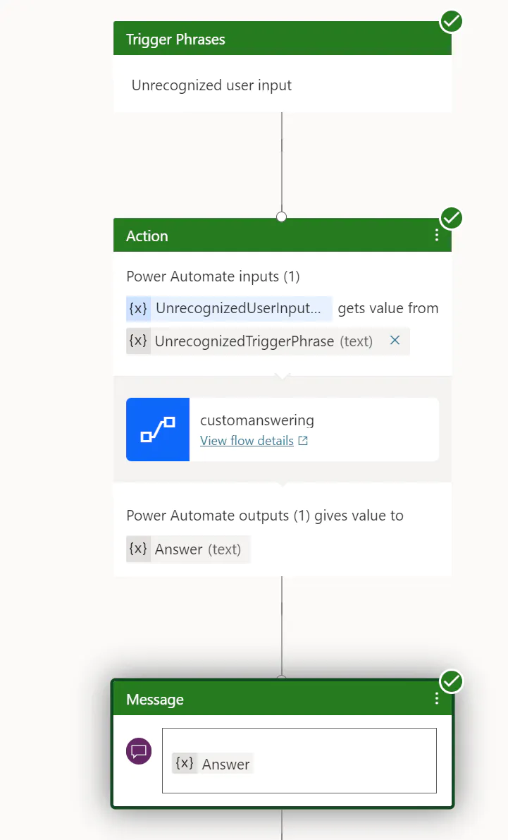 language detection and custom question answering via Power Automate