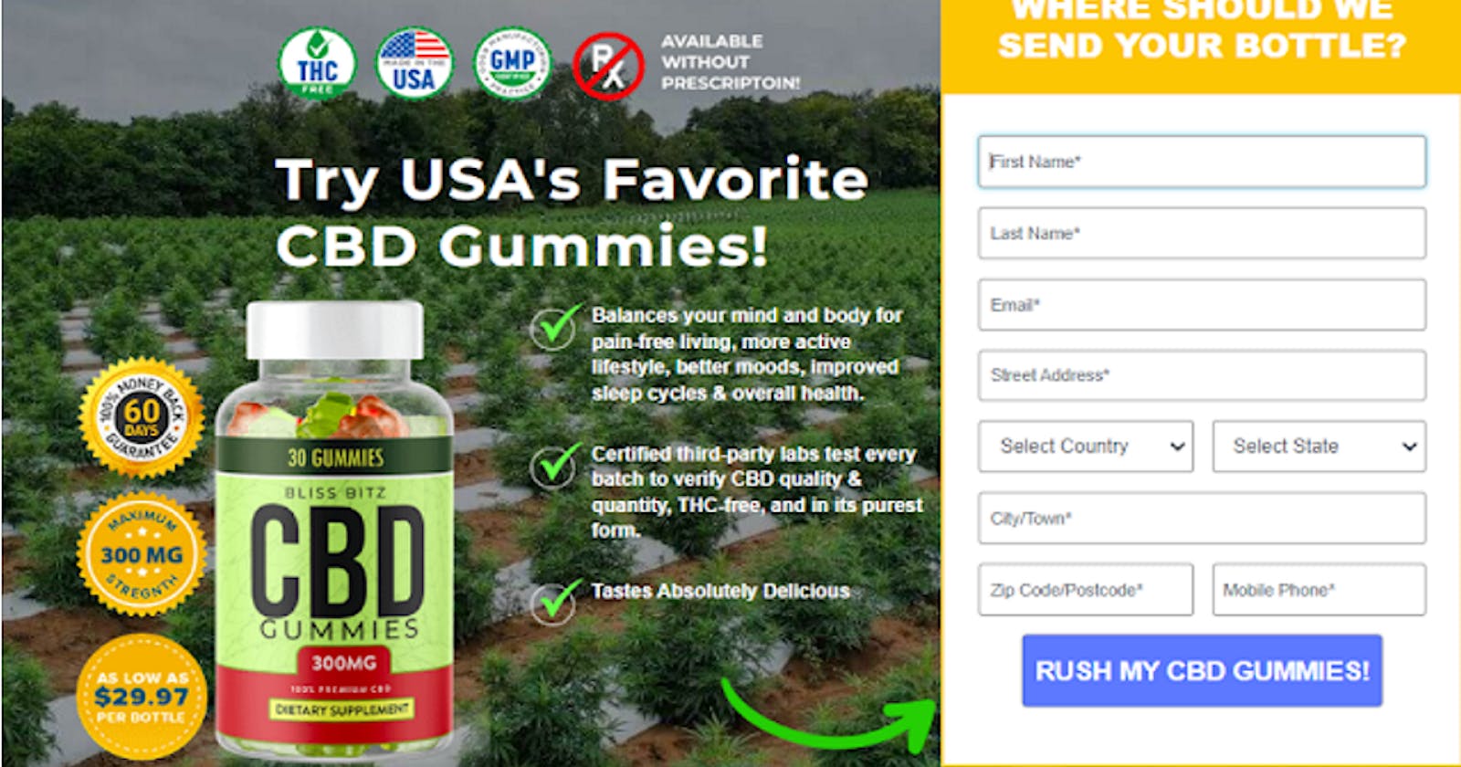 Bliss Blitz CBD Gummies Review, Price, Amazon, Side Effects, Official Website, For Sale, USA & Where To buy?