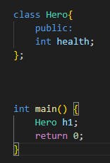declaring variable health as public in class Hero