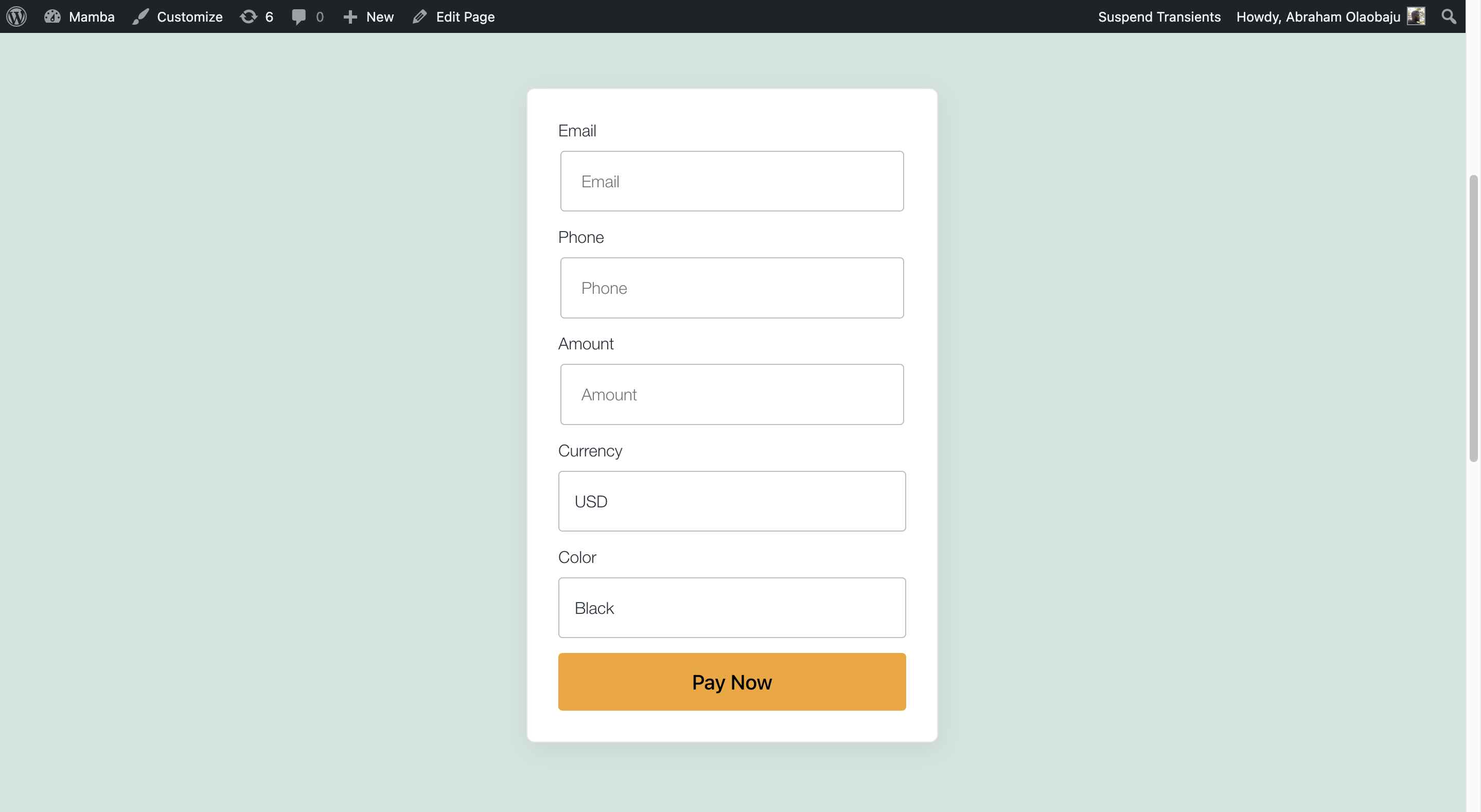 Create a Payment Form on WordPress with Flutterwave.