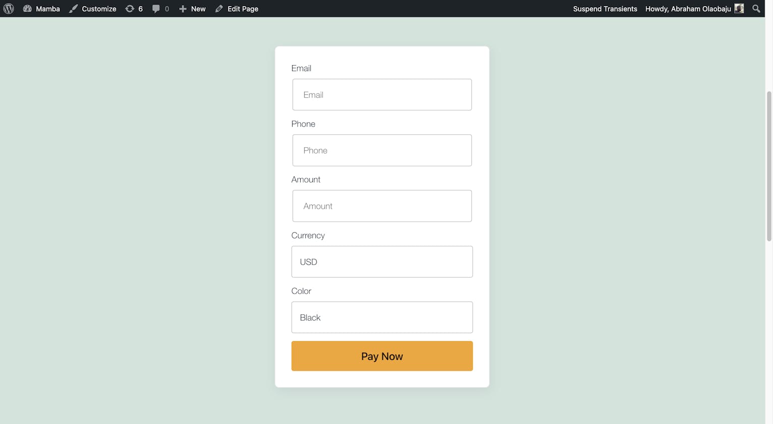 Create a Payment Form on WordPress with Flutterwave.