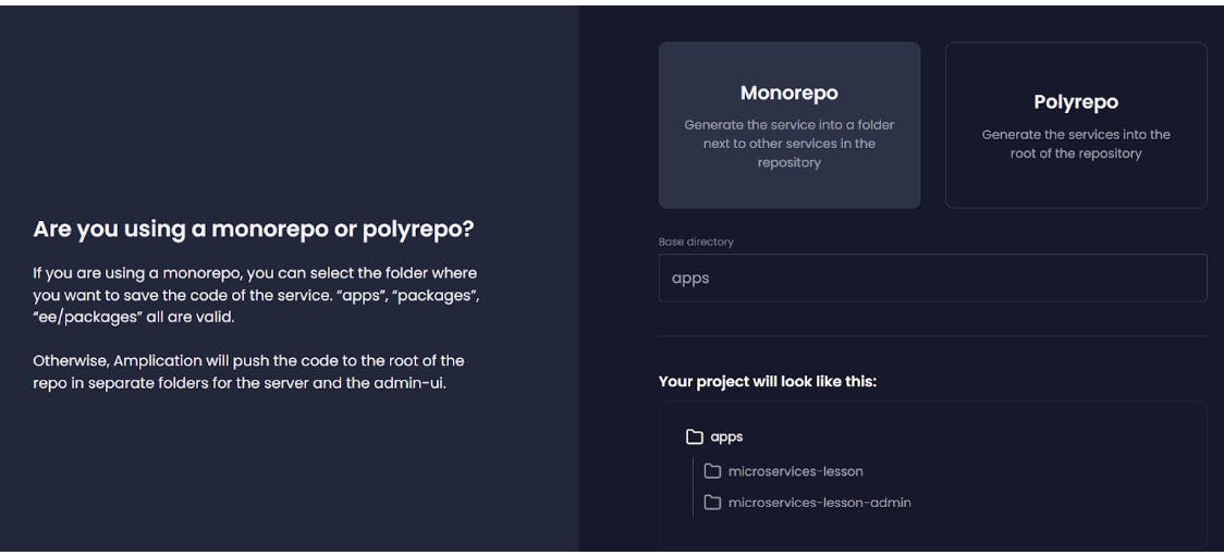 How to create a monorepo with amplication