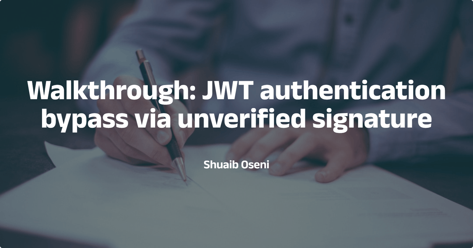 Walkthrough: JWT authentication bypass via unverified signature